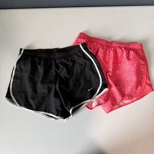 Bundle Nike Kids Running Shorts Black Pink Athletic Gym Workout Girls L